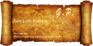 Gerics Petra névjegykártya