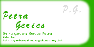 petra gerics business card